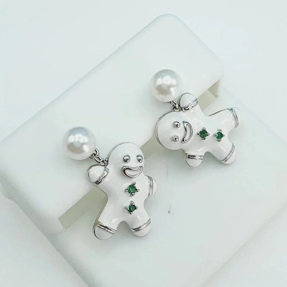 "925 Sterling Silver Cubic Zirconia Earrings, UU1P6A6082 - Picture 6 of 8